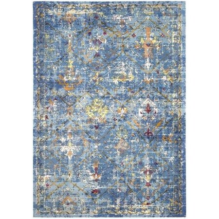 Safavieh Aria Power Loom Woven Small Rectangle Rugs, Blue and Multi Color - 4 x 6 ft. ARA169B-4